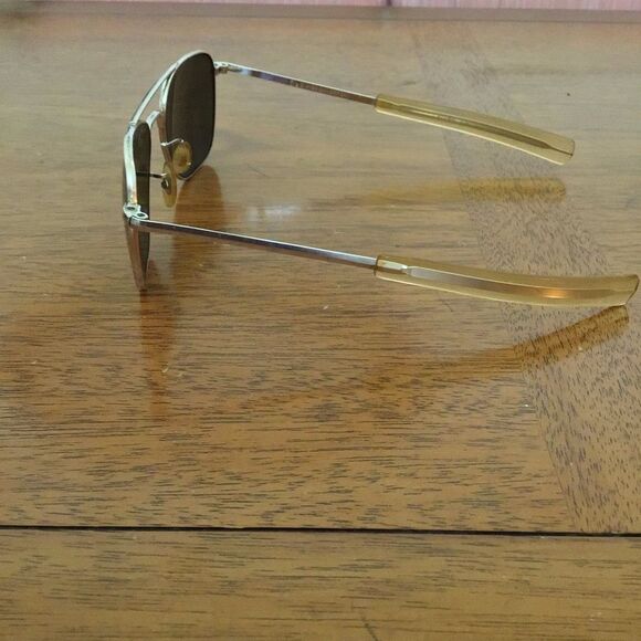 Vintage American Optical 12K GF 5 1/2 Gold Filled Pilot Aviator Sunglass Frames - Picture 7 of 8